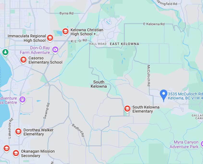 schools in southeast kelowna mculloch road area of kelowna bc