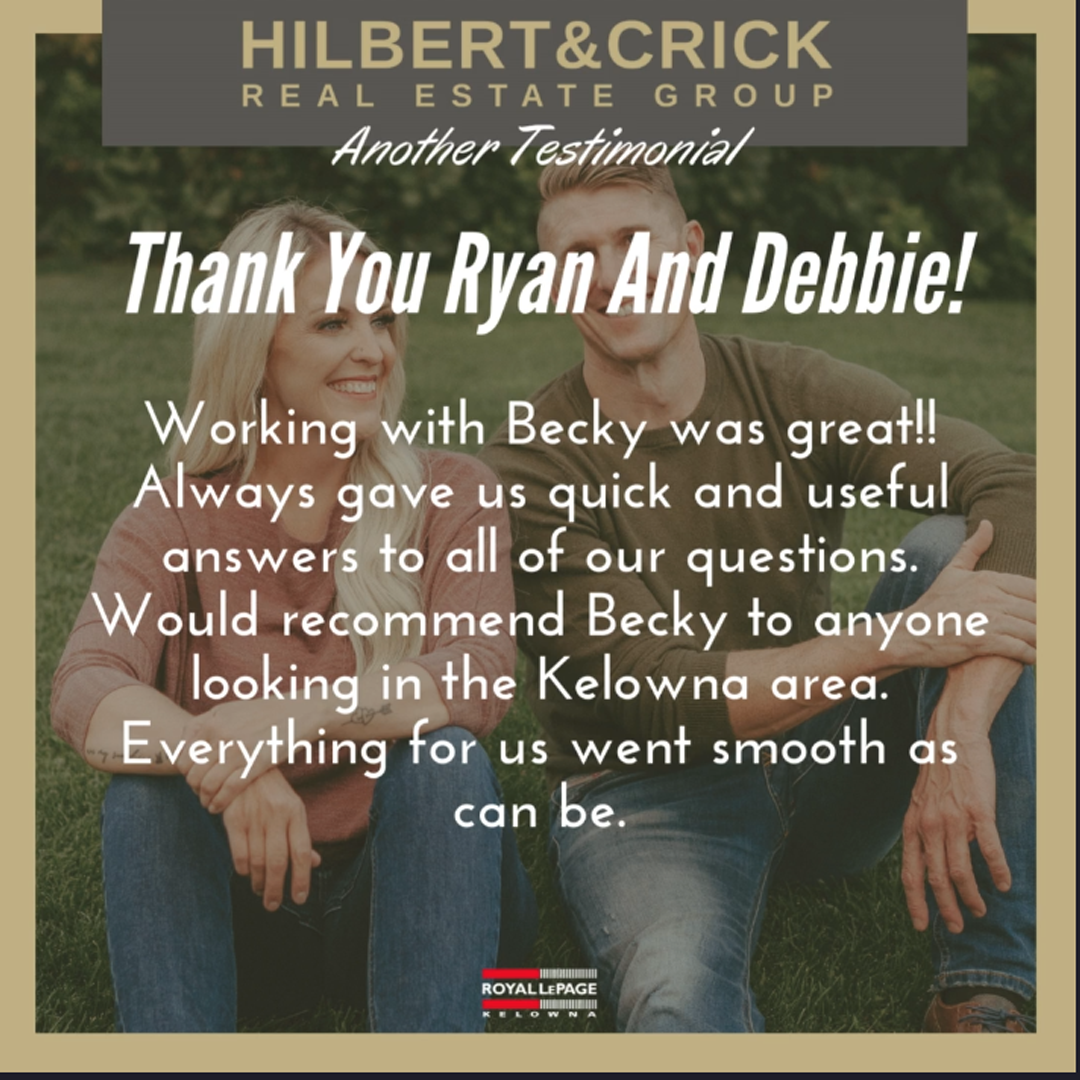 ryan and debbie review for becky hilbert realtor