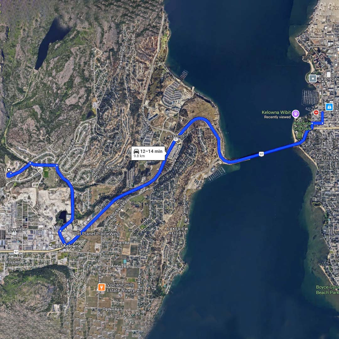 west kelowna to downtown kelowna rosealee lane