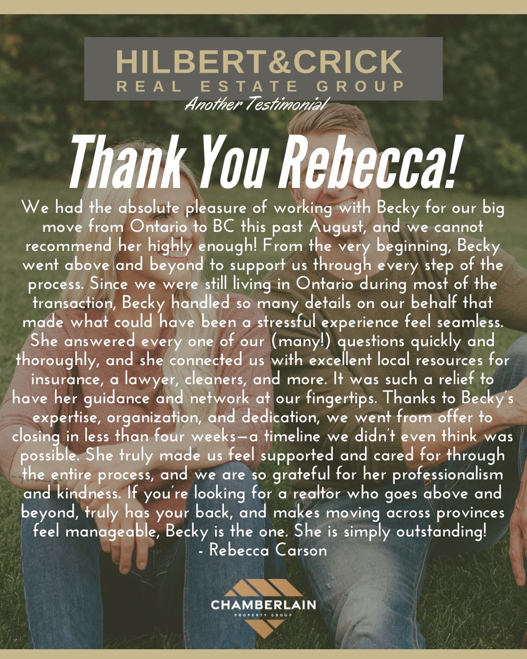google review for hilbrt and crick real estate team