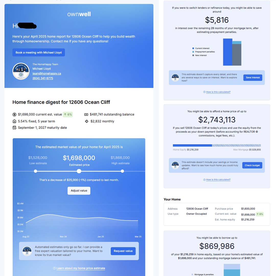 ownwell screenshot example of news